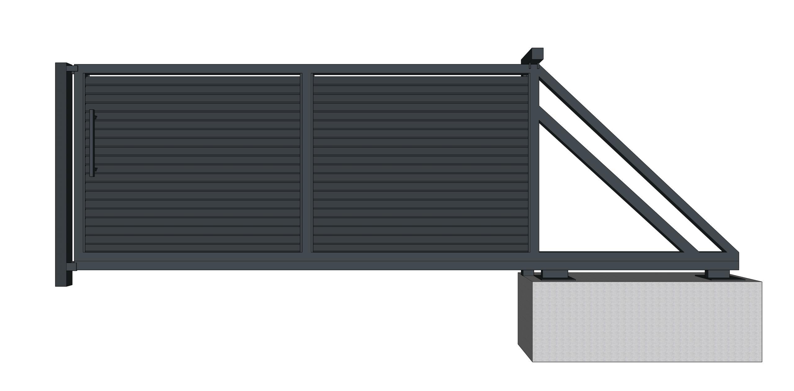 Poarta autoportantă "Jaluzele"